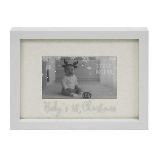 Picture of GLITTER MOUNT WHITE FRAME 6X4 BABY